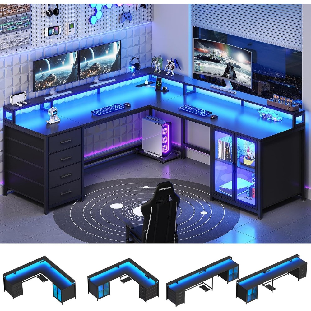 Home Office L Shaped Desk - Mesa de Jogos em L SEDETA