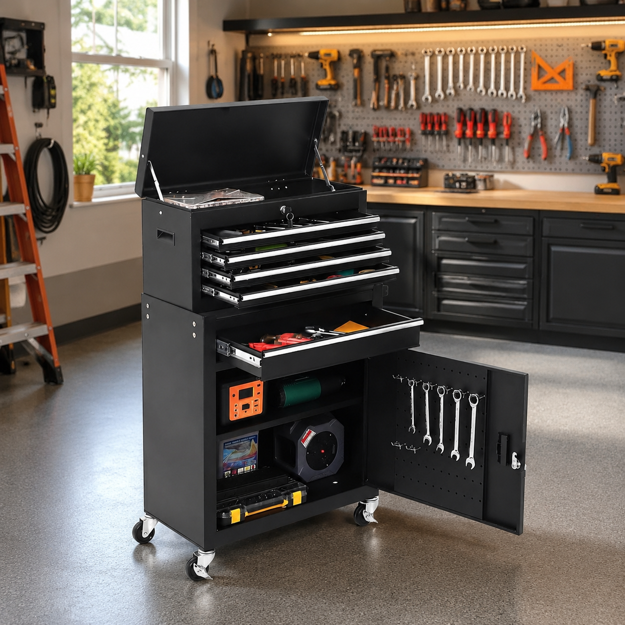Rolling File Cart - Carrinho de Ferramentas com 5 Gavetas