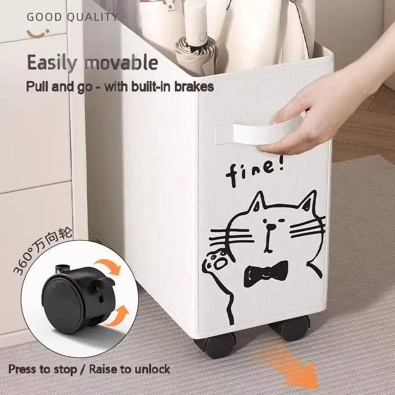 Rolling File Cart - Carrinho de Armazenamento Dobrável com Rodas