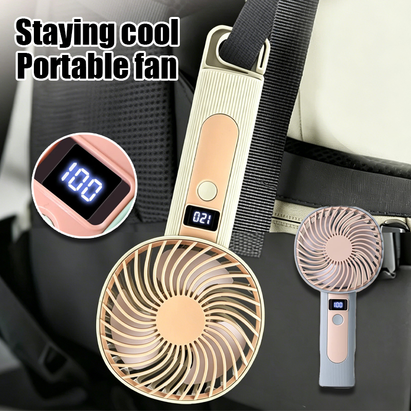 Usb Desk Fan - Mini Ventilador Portátil com Display Digital,