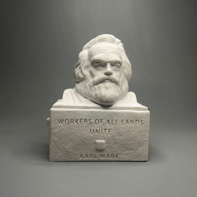 Home Office Library - Escultura de busto de gesso de