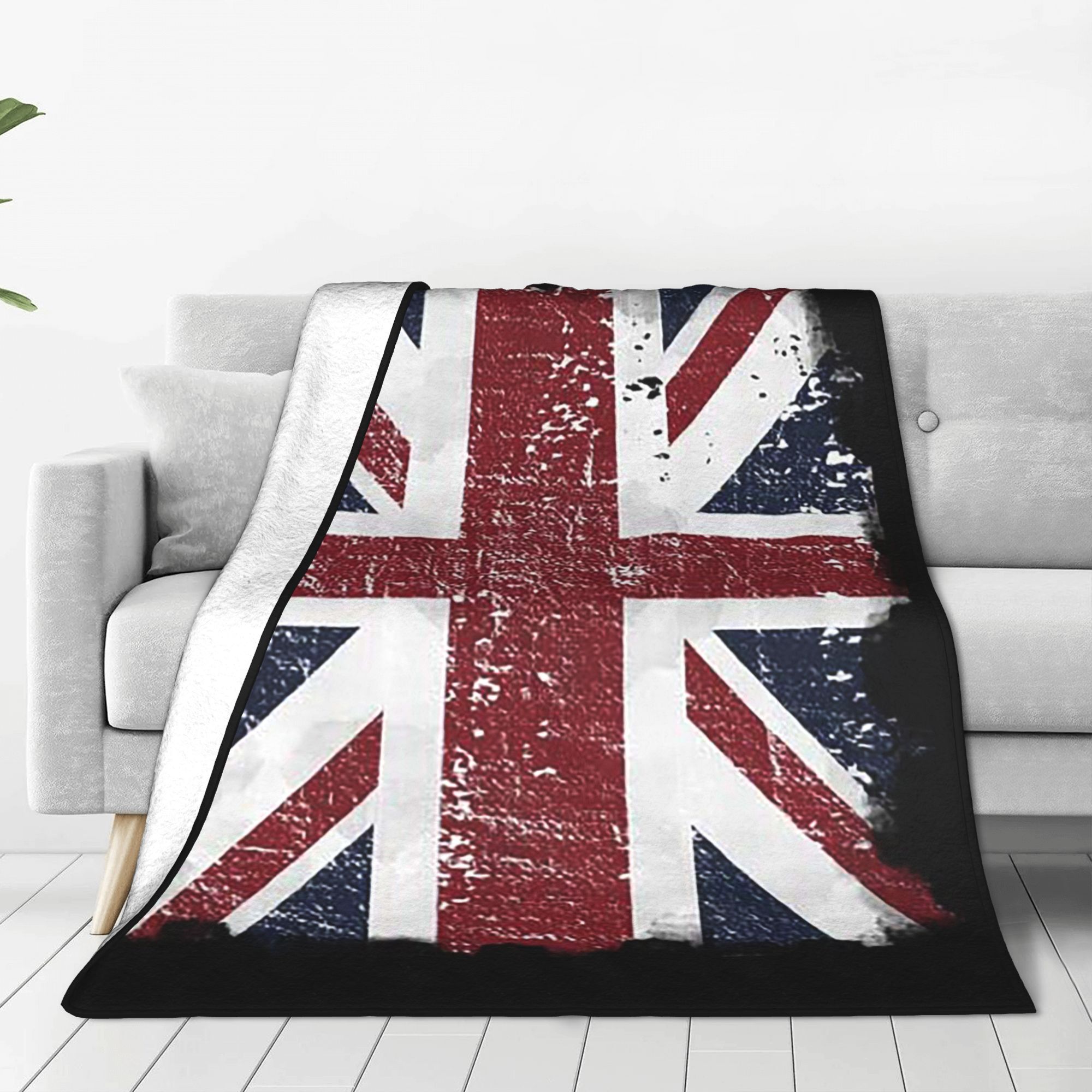 Home Office In Uk - Bandeira britânica angustiada preto cinza union