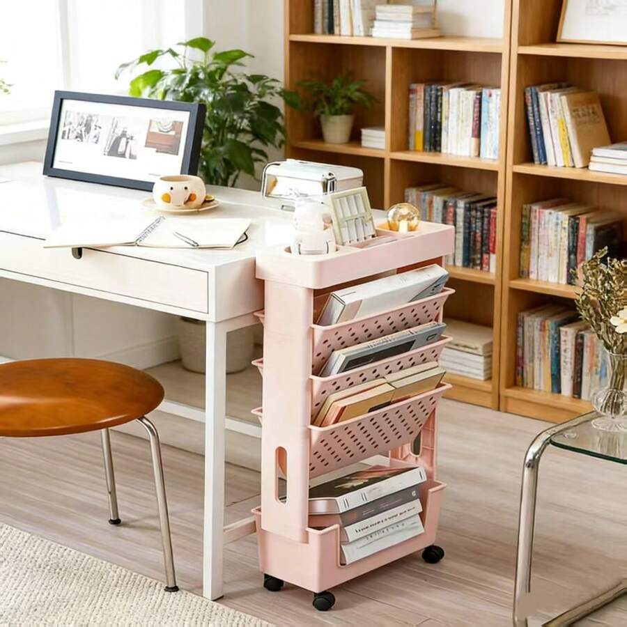 Rolling File Cart - Carrinho de armazenamento com 5 níveis