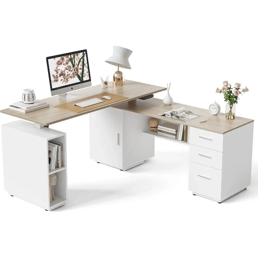 Home Office L Shaped Desk - Mesa de Escritório em L de
