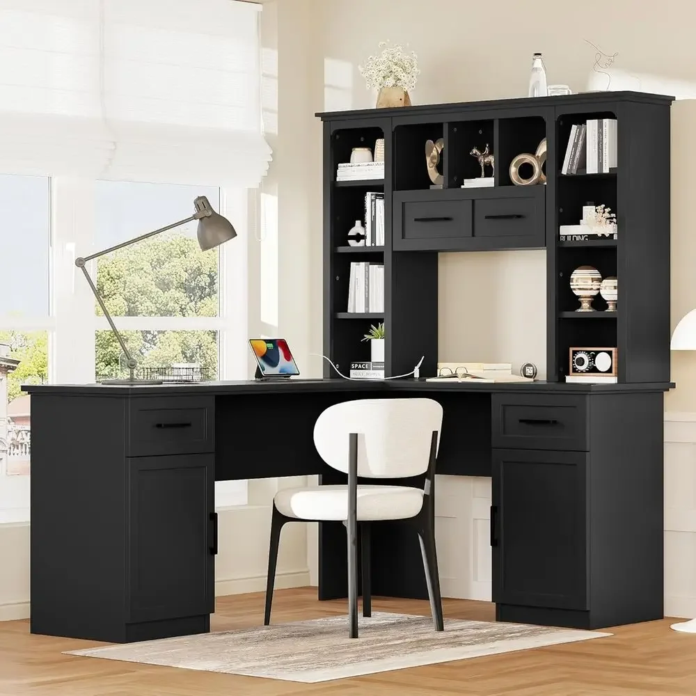 Home Office L Shaped Desk - Mesa de Escritório em L com