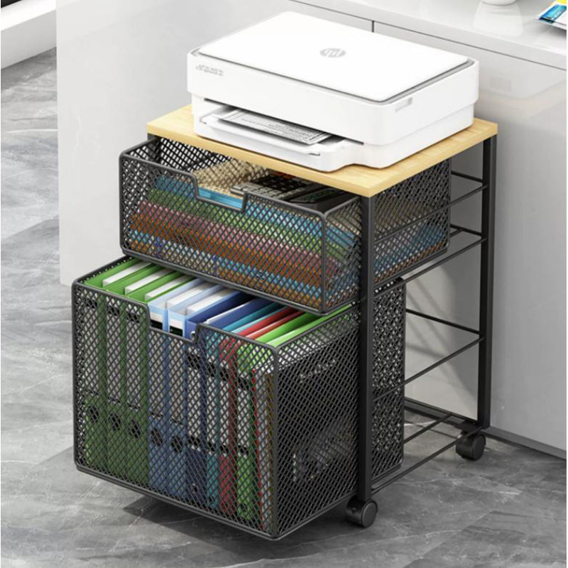 Rolling File Cart - Organizador de suporte de impressora multi-camadas,