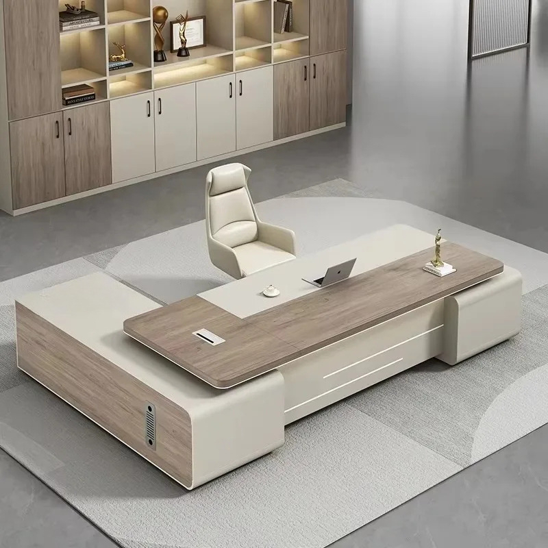 Home Office L Shaped Desk - Mesa de Escritório de Luxo para