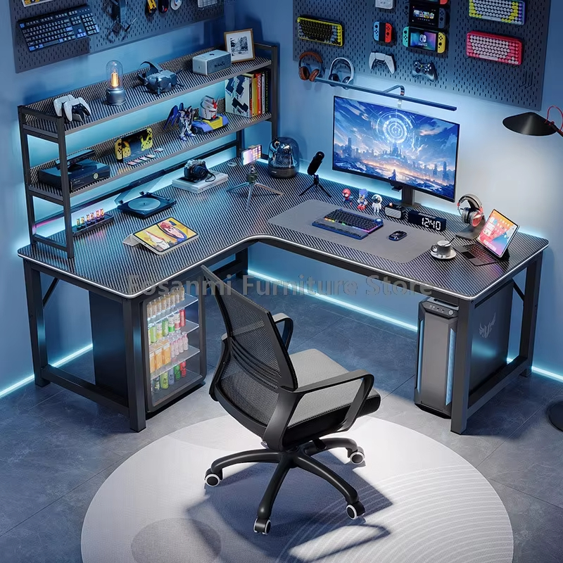 Home Office L Shaped Desk - Conjunto de mesa e cadeira para