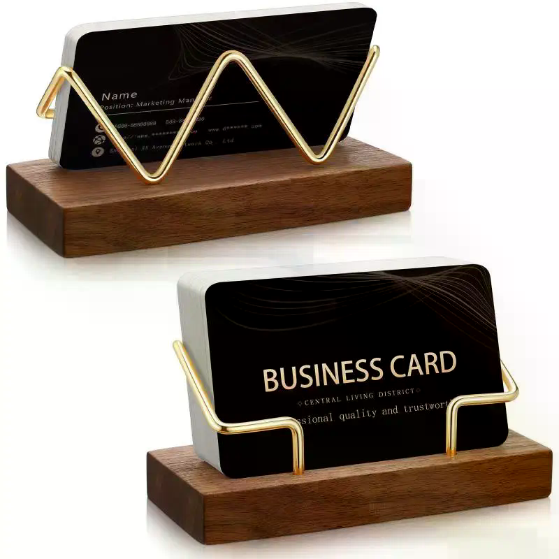 Document Holder Stand - Suporte de madeira para cartões de
