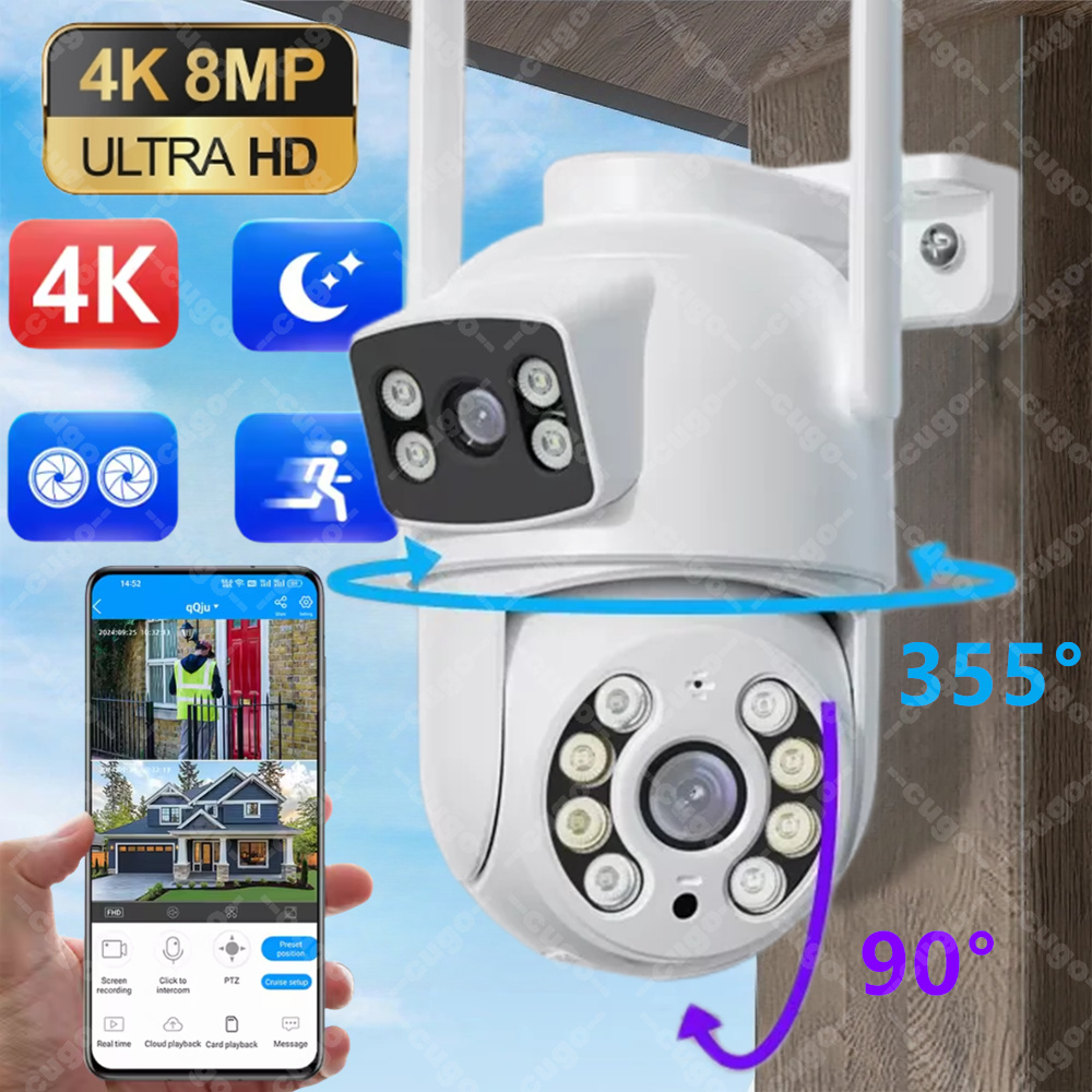 Home Office Email - Câmera Wifi 4K 8MP PTZ Externa