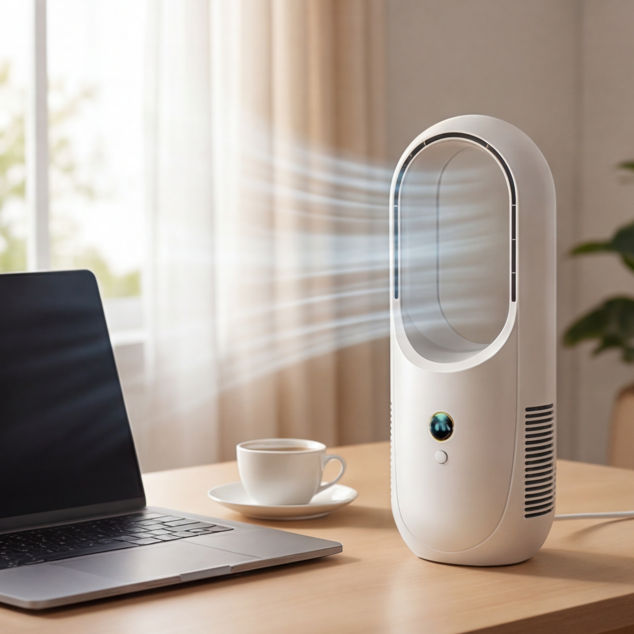 Usb Desk Fan - Ventilador de Mesa Portátil USB Recarregável,
