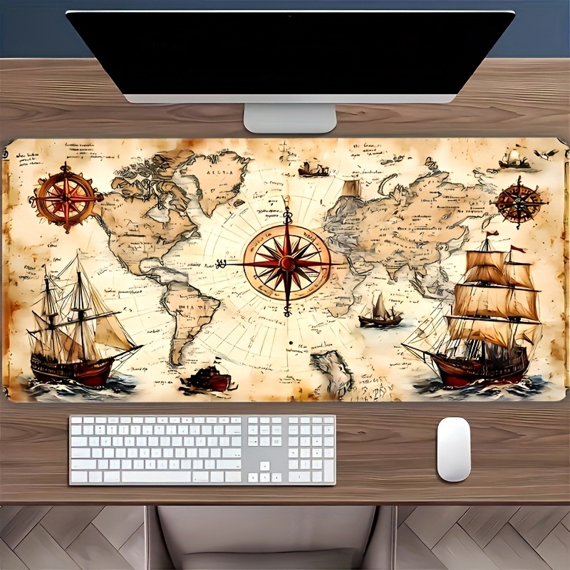Mousepad Xl Extended - 1 peça retro náutico gráfico design