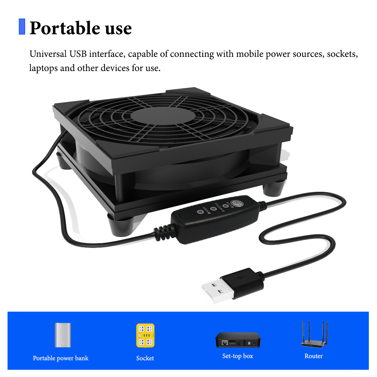 Ventilador Silencioso USB de 3 - Usb Desk Fan avaliação e preço