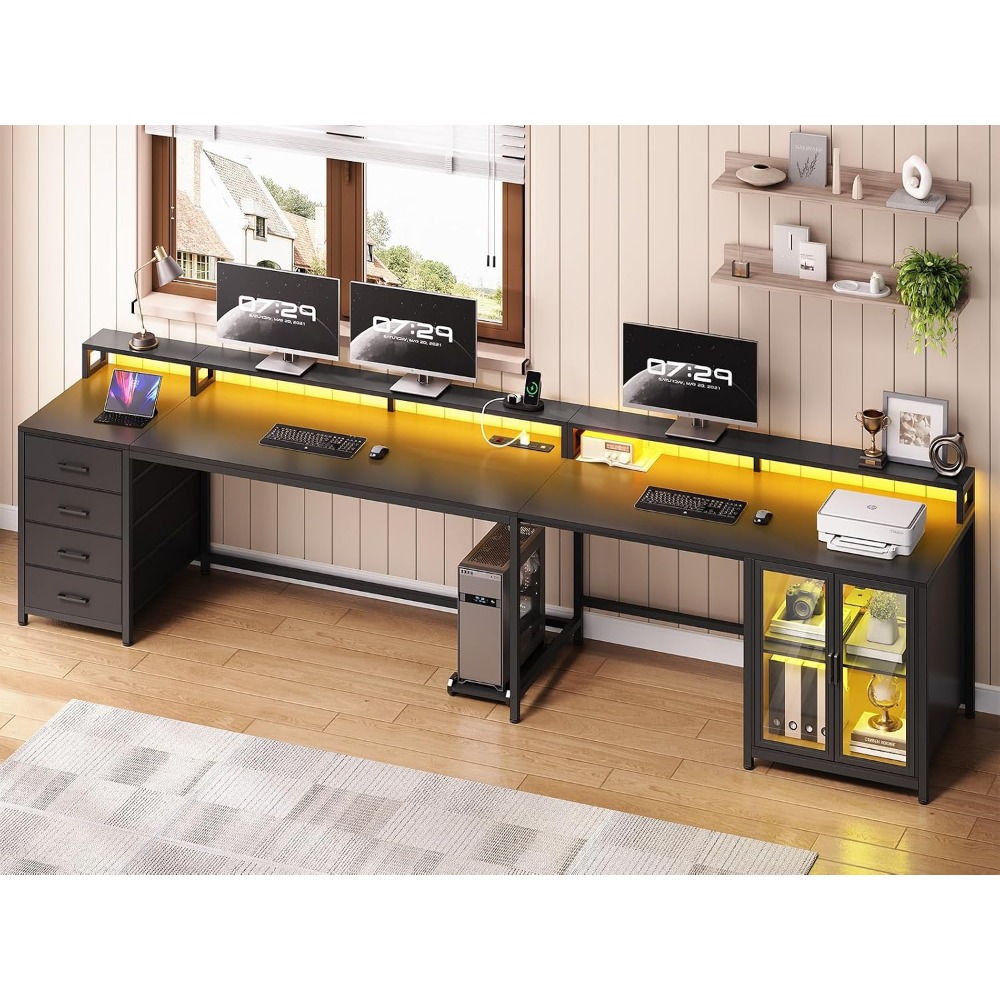 Mesa de Jogos em L SEDETA com  - Home Office L Shaped Desk avaliação e preço