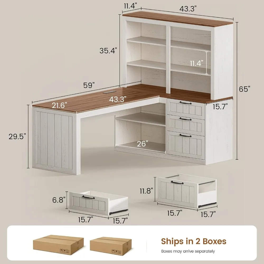 Mesa de Computador em L SEDETA - Home Office L Shaped Desk avaliação e preço