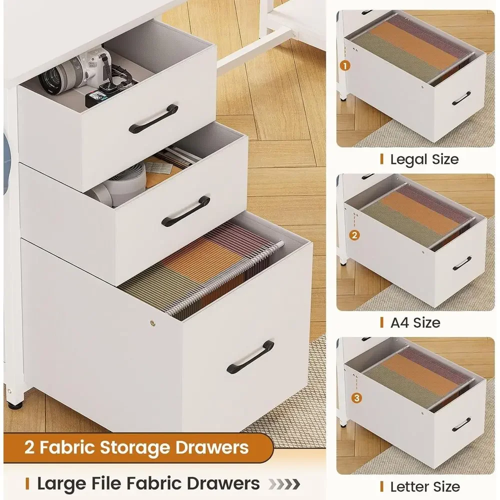 Escrivaninha em L de 58 Polega - Home Office L Shaped Desk avaliação e preço
