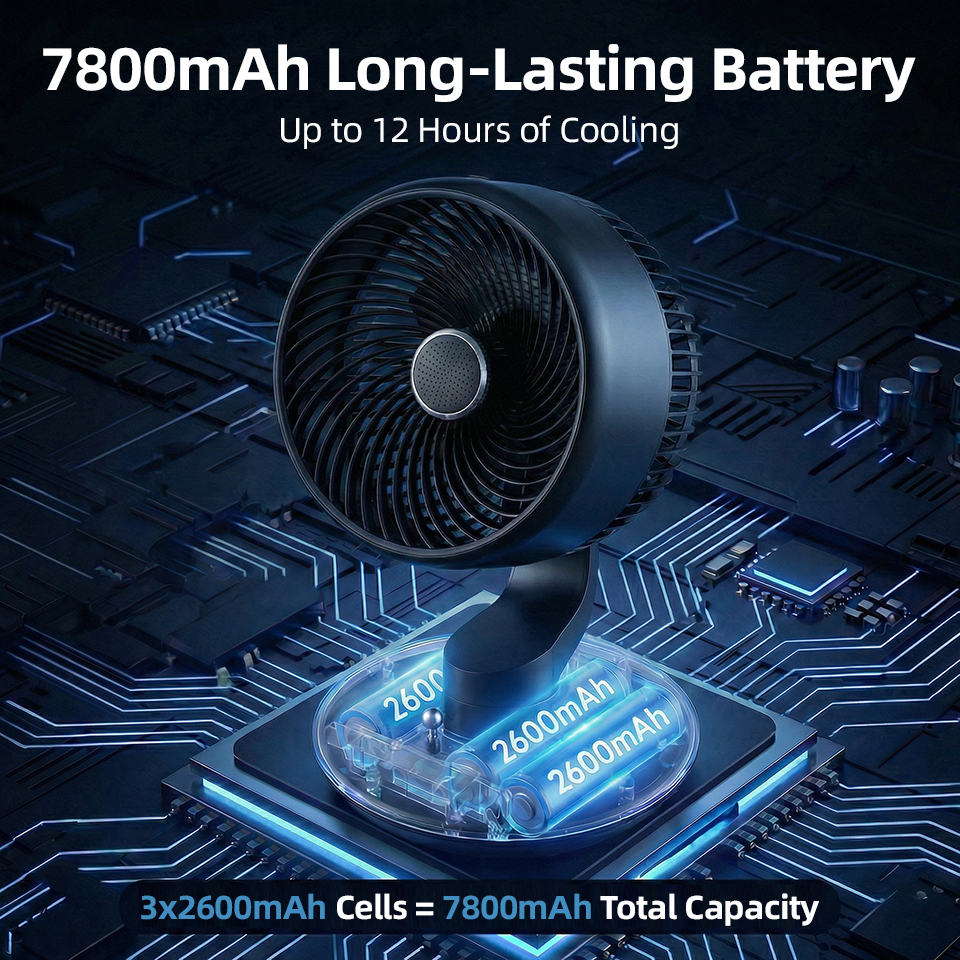 Ventilador de Mesa USB 7800mAh - Usb Desk Fan avaliação e preço