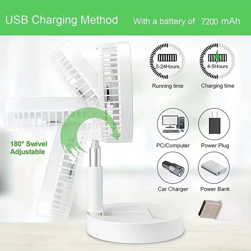 Ventilador Retrátil Portátil M - Usb Desk Fan avaliação e preço
