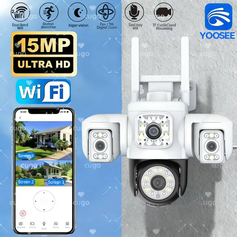 Câmera PTZ WiFi de 15MP com Qu - Home Office Email avaliação e preço
