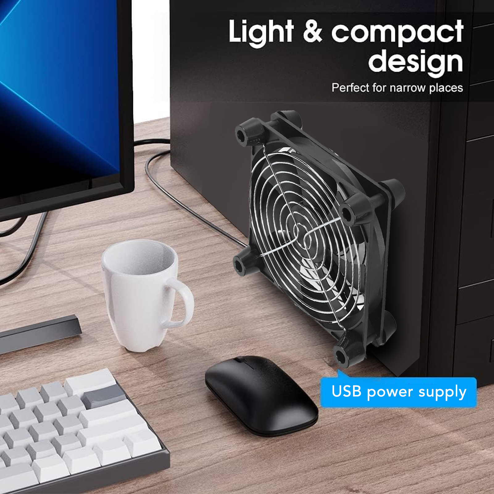 Ventilador para caixa de compu - Usb Desk Fan avaliação e preço