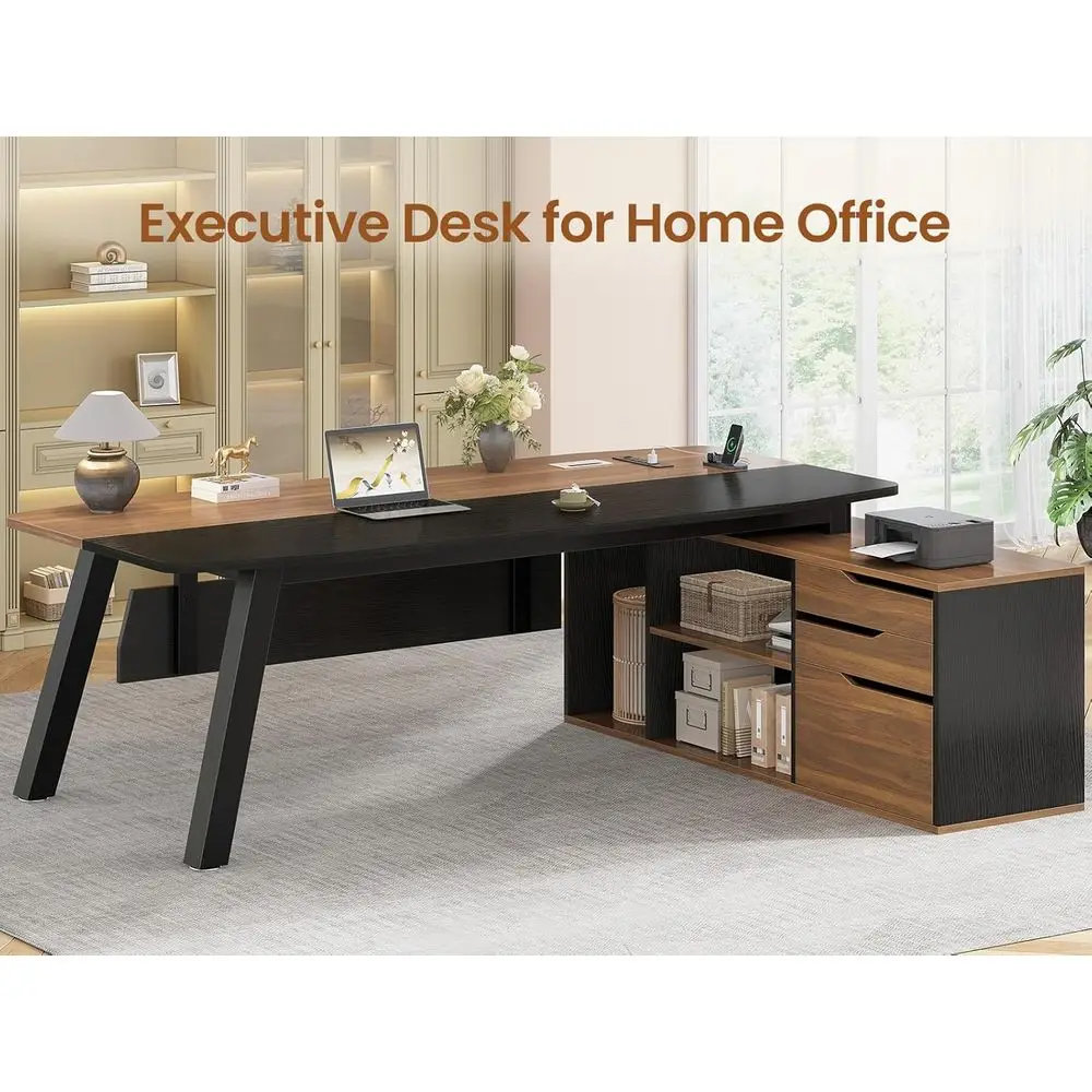 Mesa de Escritório Grande de 7 - Home Office L Shaped Desk avaliação e preço