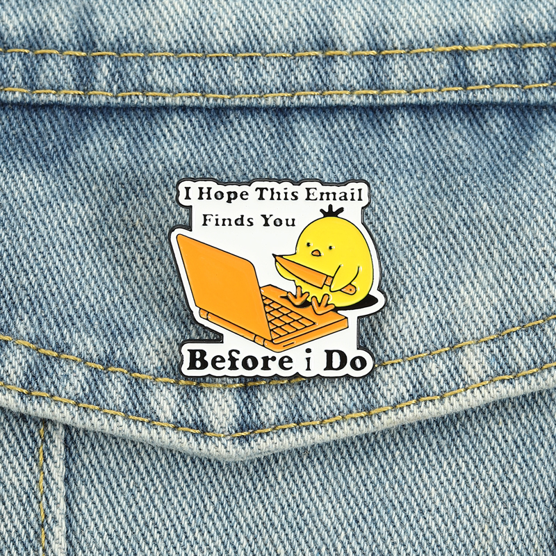 Broche Engraçado de Galinha Fo - Home Office Email avaliação e preço