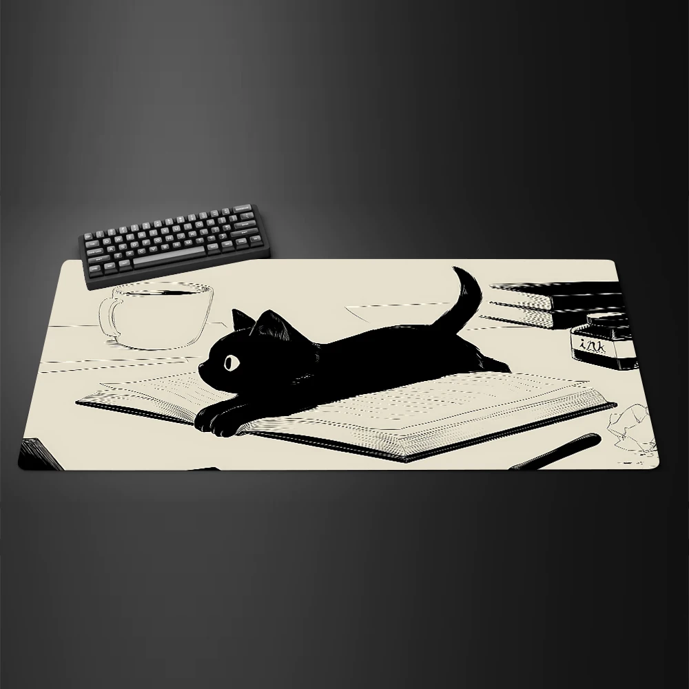 Tinta preta gato anime mouspad - Mousepad Xl Extended avaliação e preço
