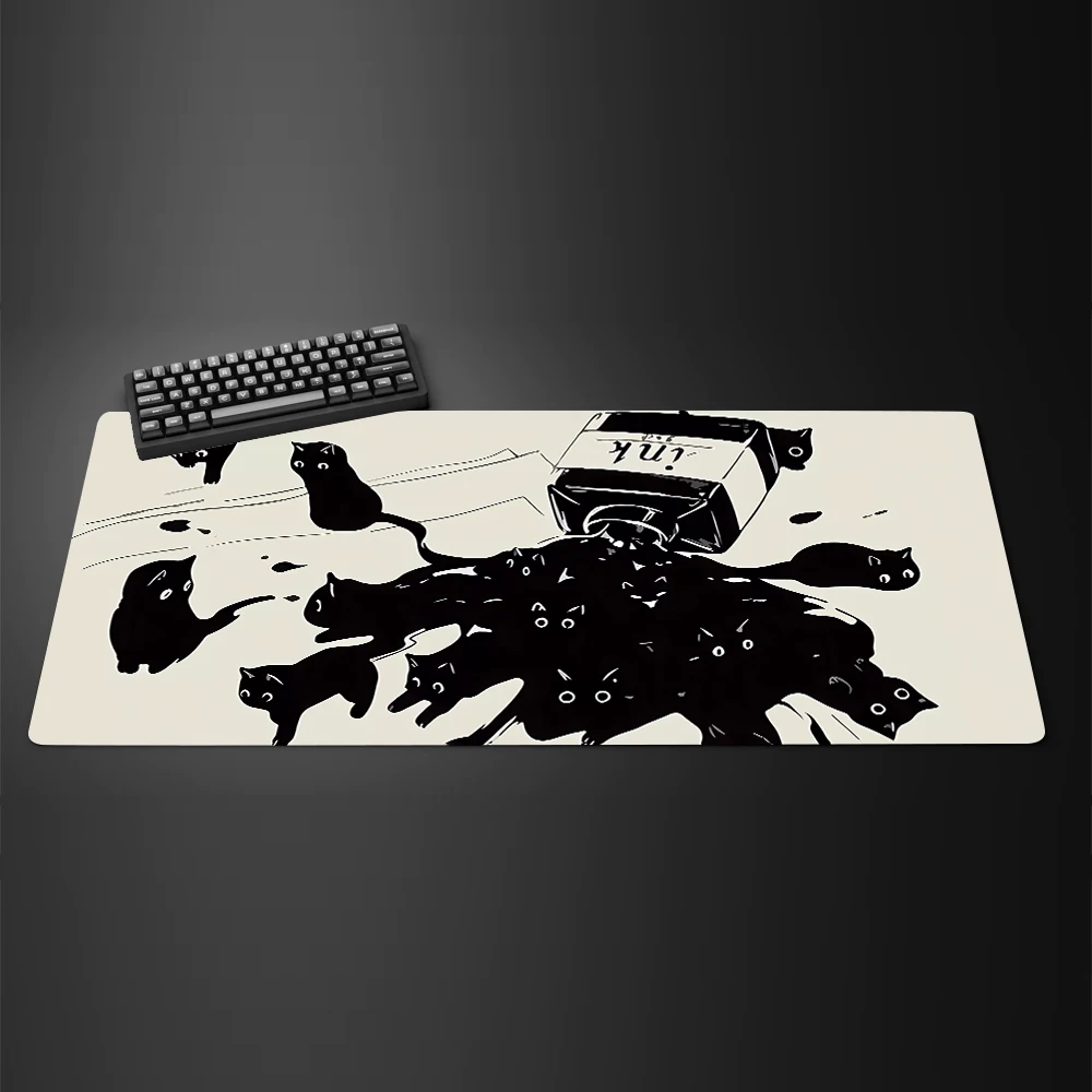 Tinta preta gato anime mouspad - Mousepad Xl Extended avaliação e preço