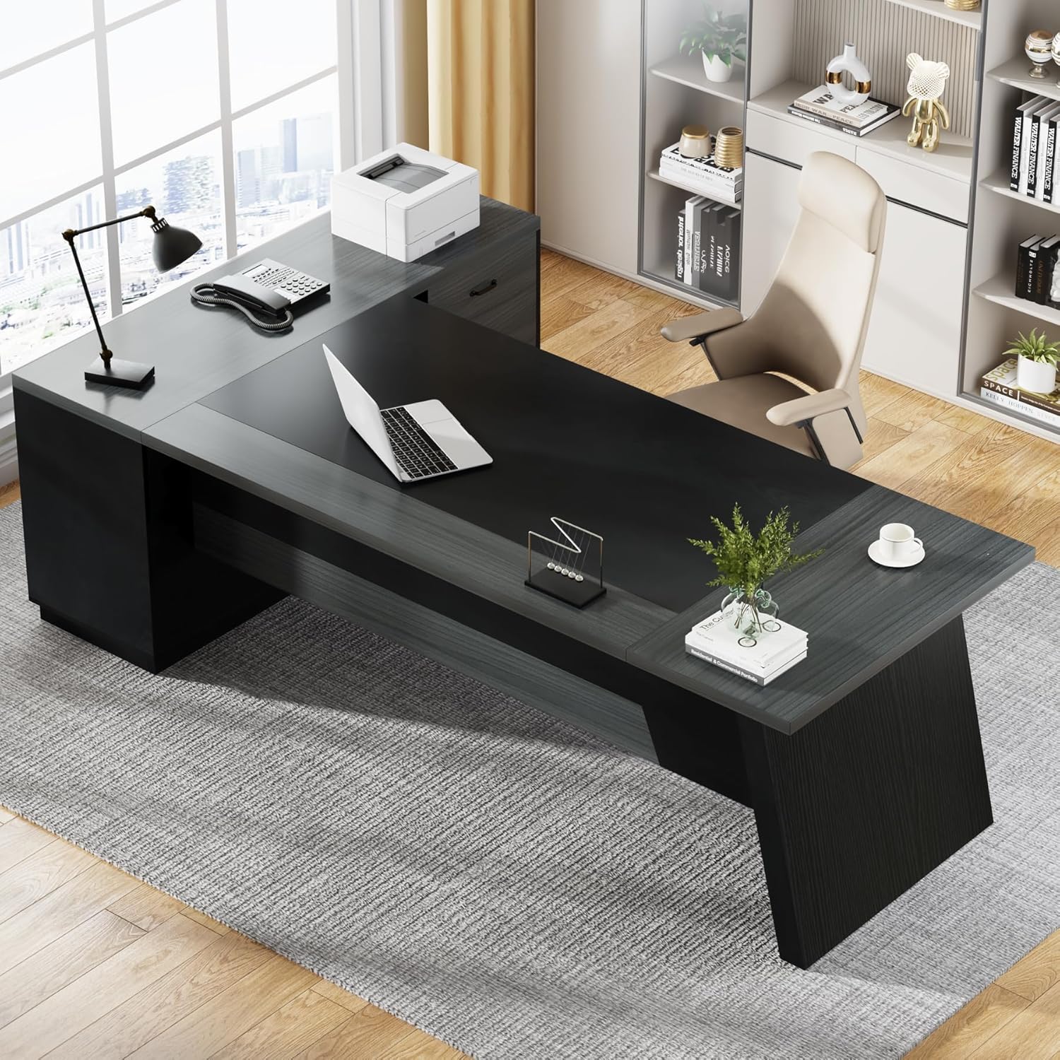 Mesa Executiva em L de 78 pole - Home Office L Shaped Desk avaliação e preço