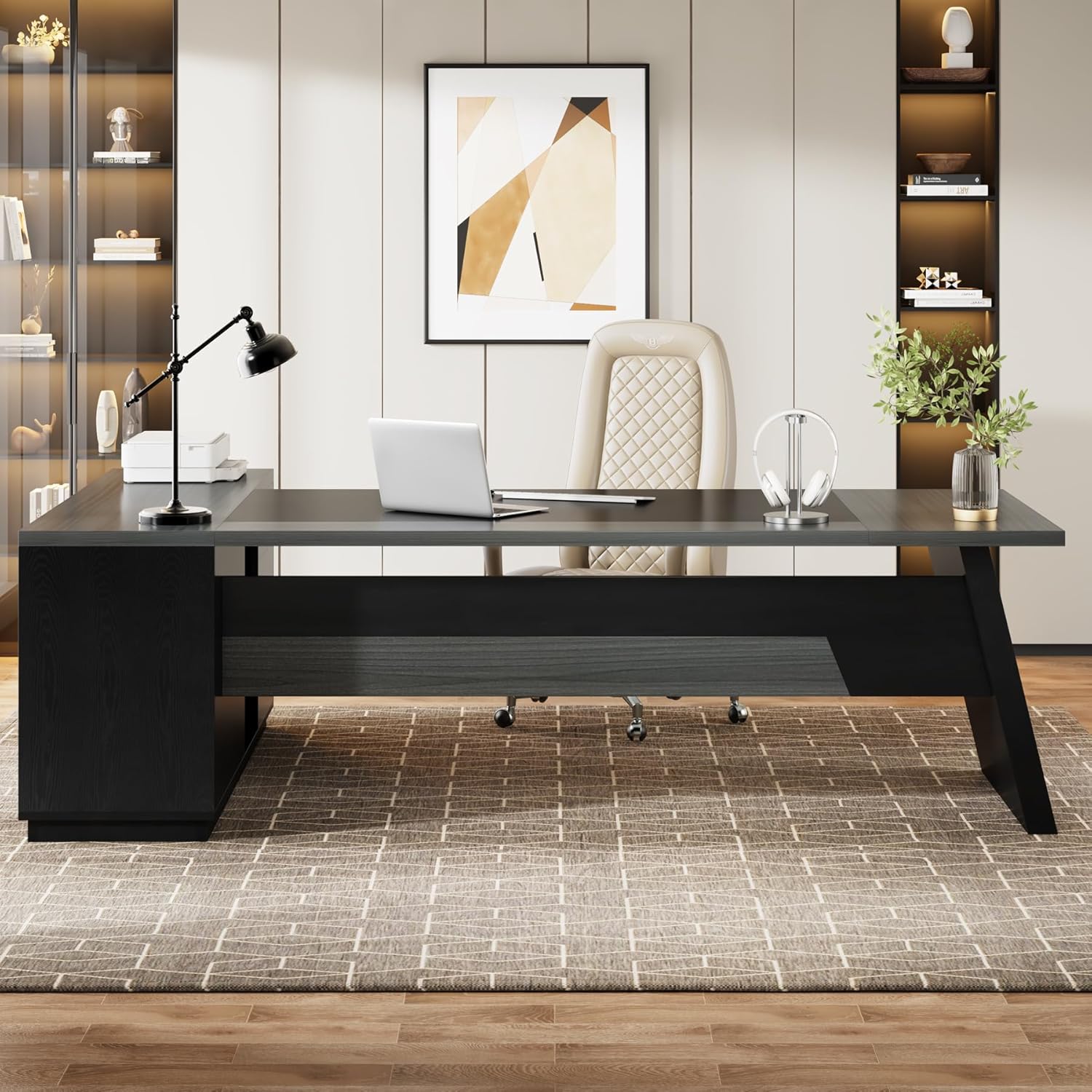 Mesa Executiva em L de 78 pole - Home Office L Shaped Desk avaliação e preço