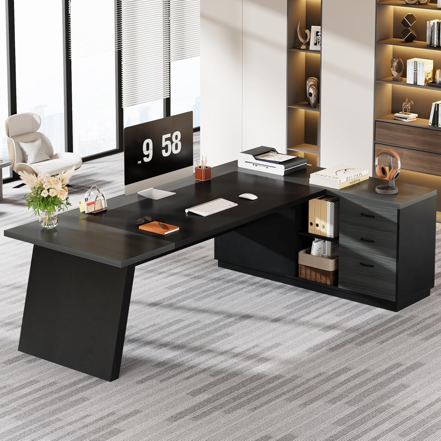 Mesa Executiva em L de 78 pole - Home Office L Shaped Desk avaliação e preço