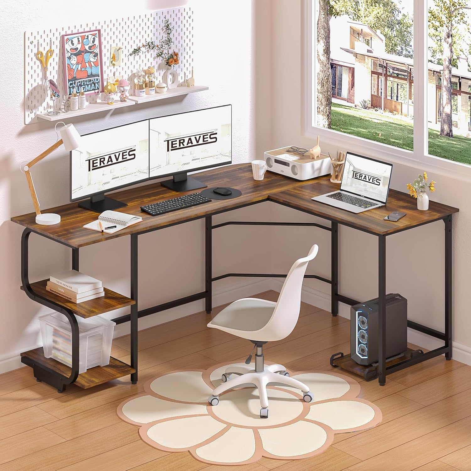 Estação de Trabalho em L para  - Home Office L Shaped Desk avaliação e preço