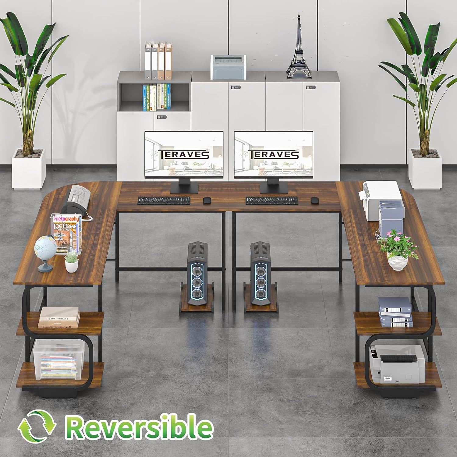 Estação de Trabalho em L para  - Home Office L Shaped Desk avaliação e preço