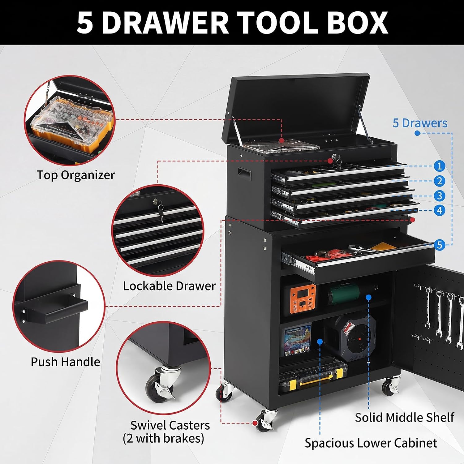 Carrinho de Ferramentas com 5  - Rolling File Cart avaliação e preço