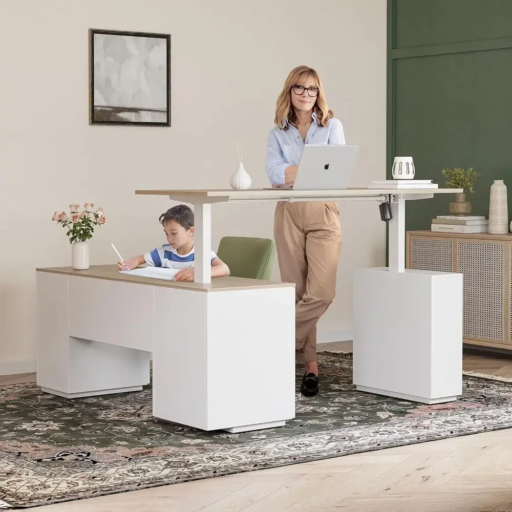 Mesa de Escritório em L de 63  - Home Office L Shaped Desk avaliação e preço
