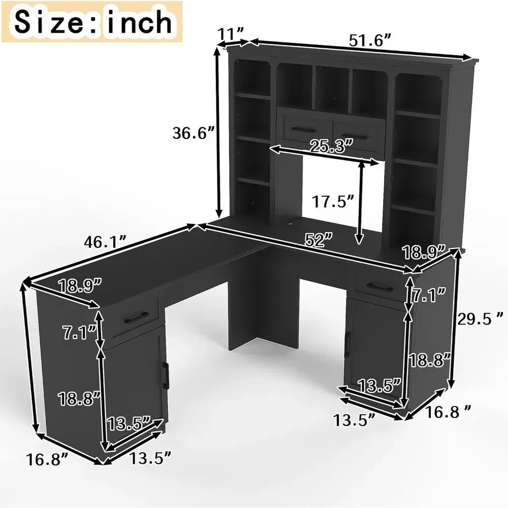 Mesa de Escritório em L com Ar - Home Office L Shaped Desk avaliação e preço