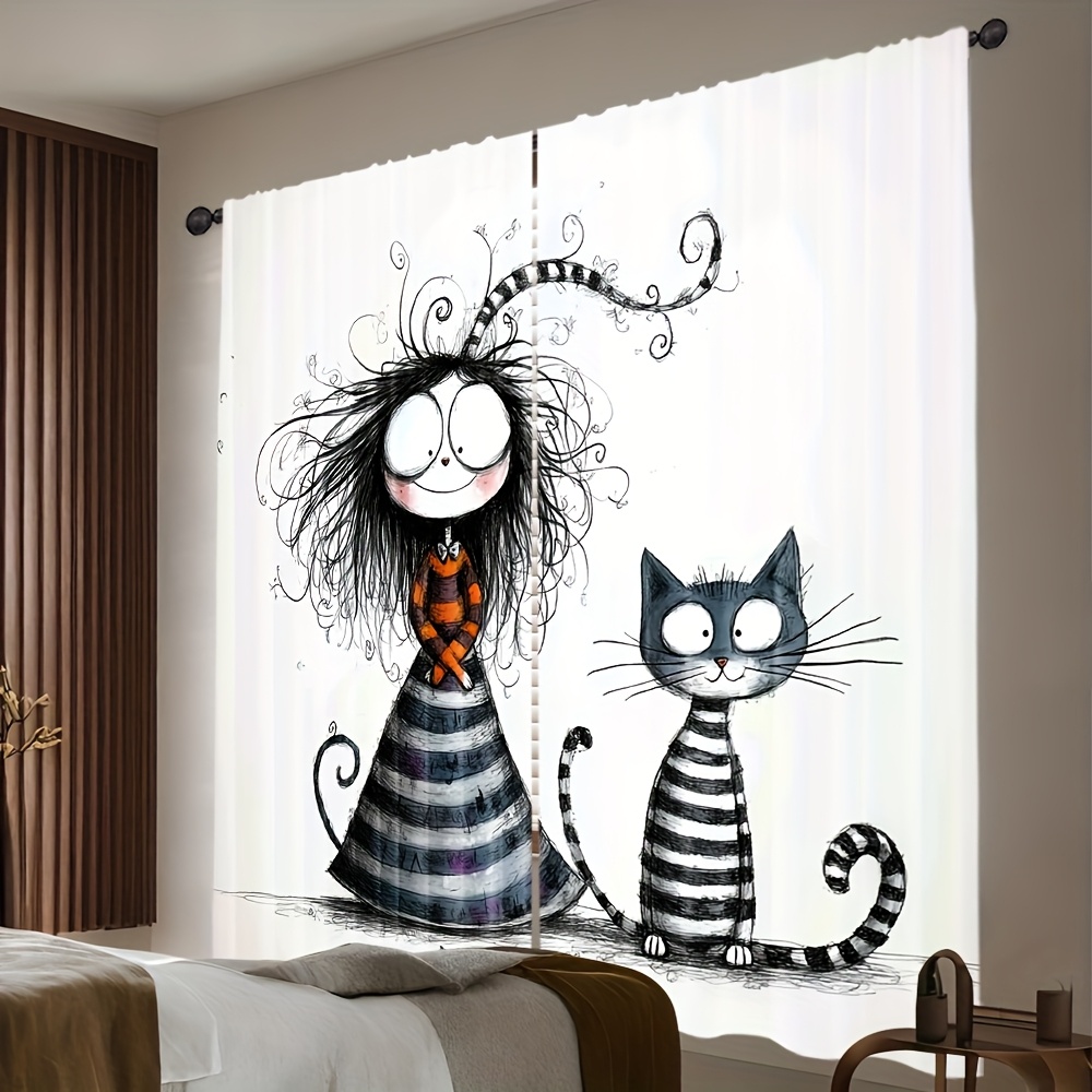 2 Peças de Cortinas Góticas co - Home Office Tim avaliação e preço