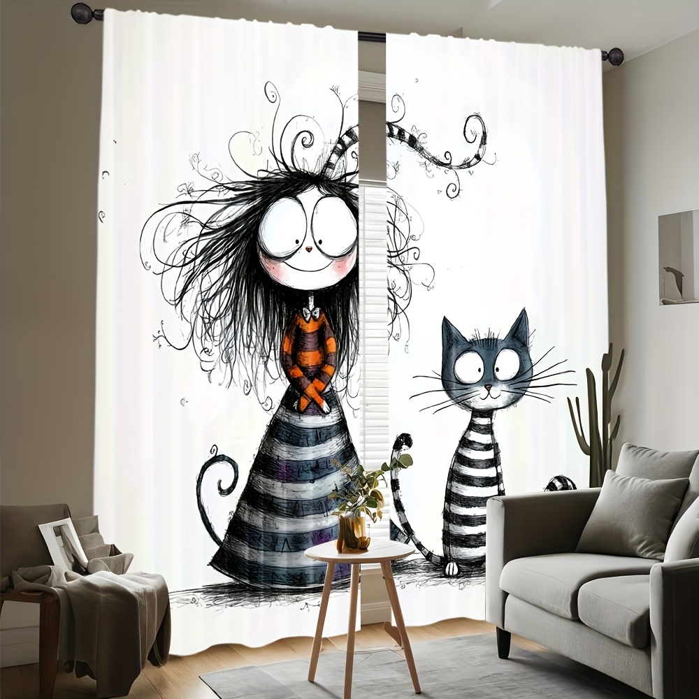 2 Peças de Cortinas Góticas co - Home Office Tim avaliação e preço