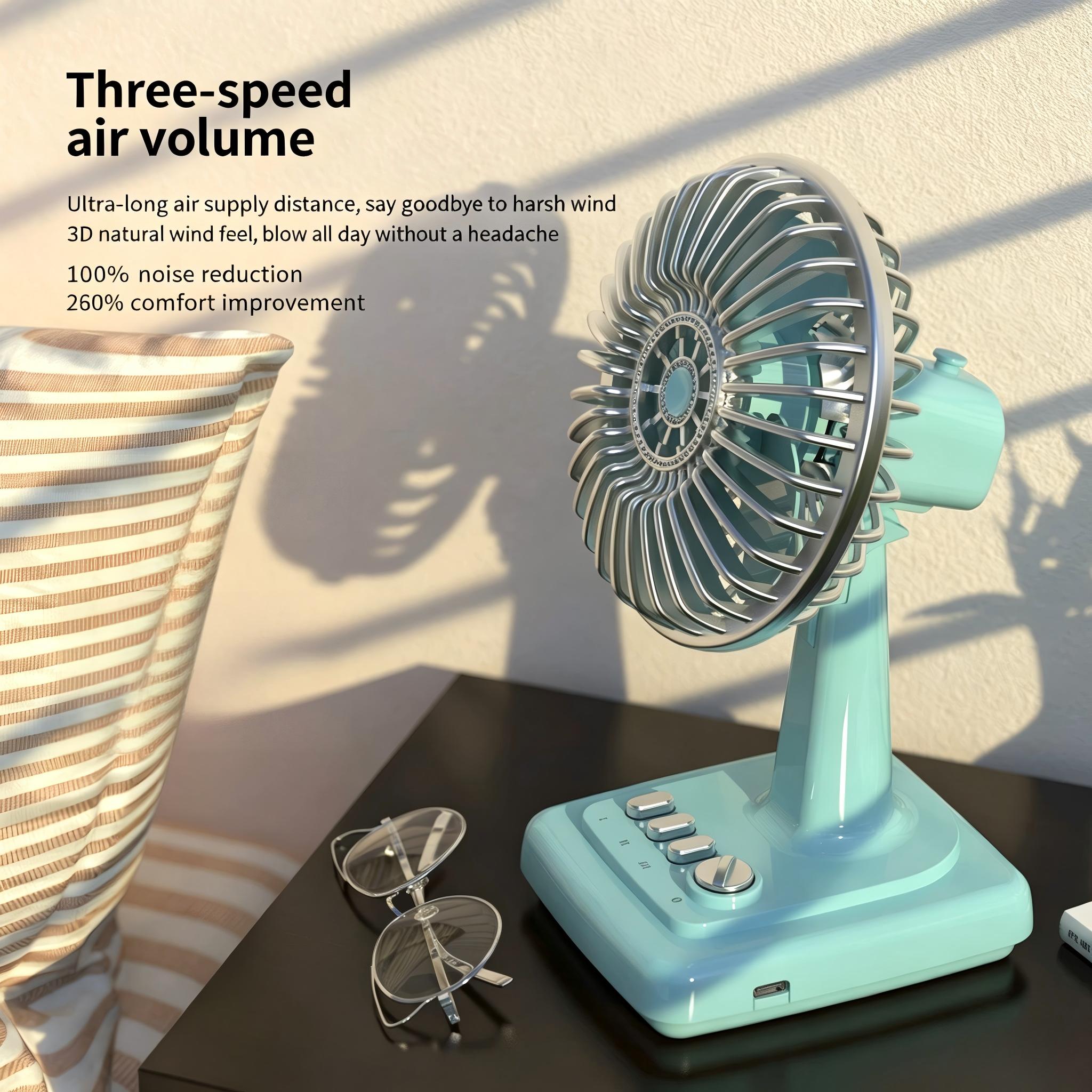 Ventilador de Mesa Retrô em Li - Usb Desk Fan avaliação e preço