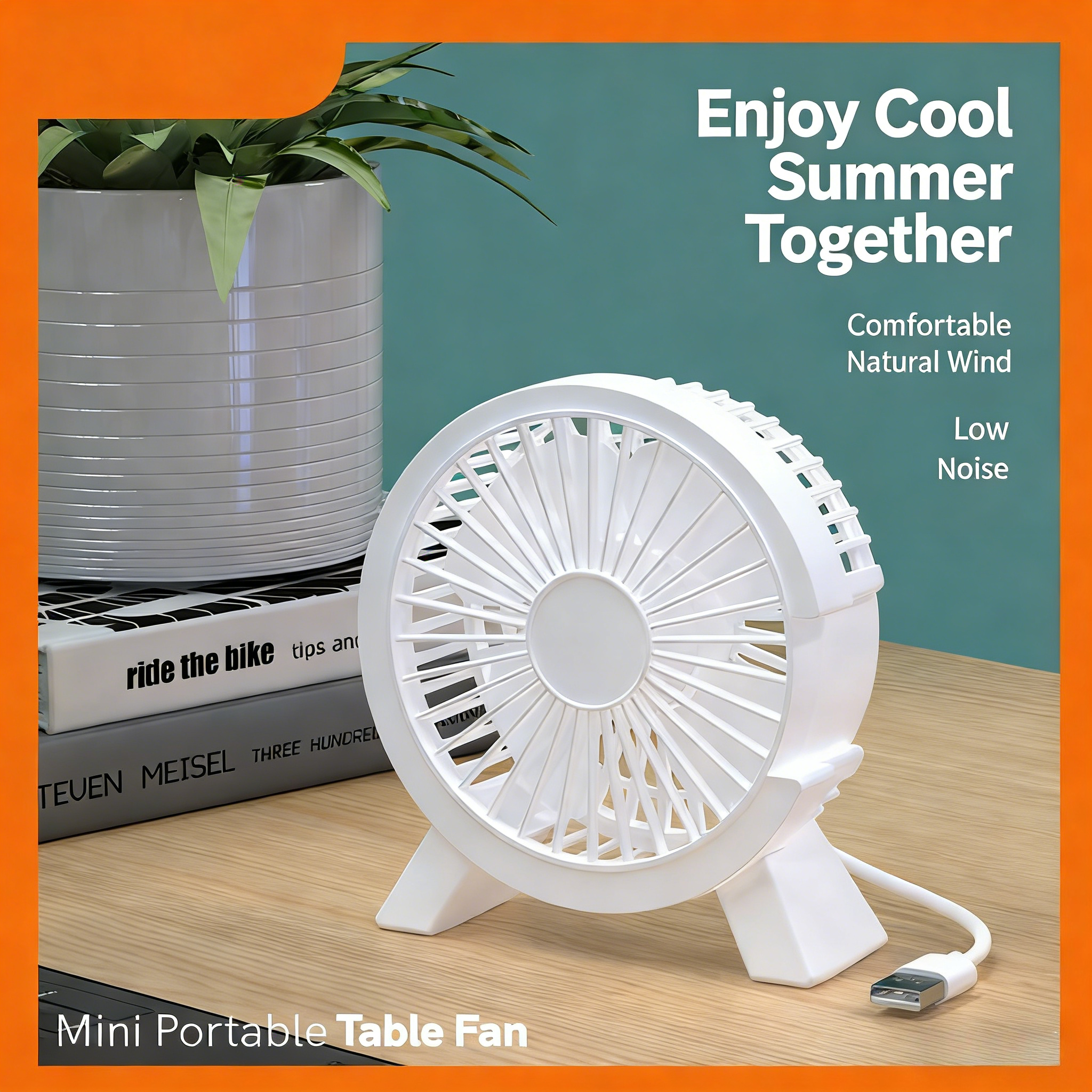 Mini Ventilador de Mesa Recarr - Usb Desk Fan avaliação e preço