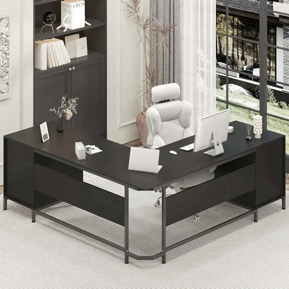 Mesa de Madeira Grande em Form - Home Office L Shaped Desk avaliação e preço