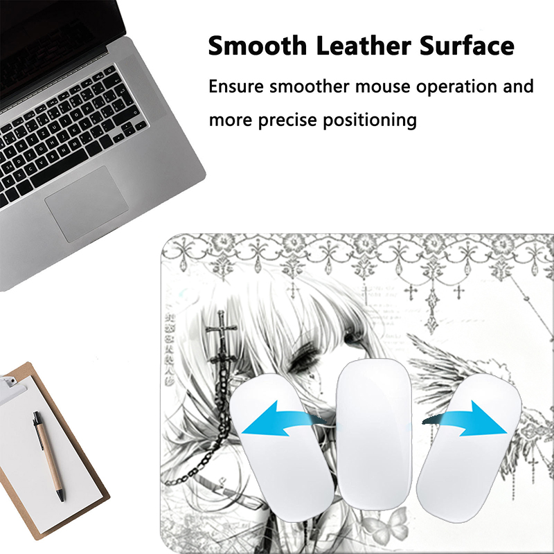 Mousepad de Couro Preto e Bran - Home Office Keyboard And Mouse avaliação e preço