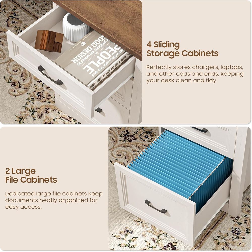 Escrivaninha Executiva Marrom  - Home Office L Shaped Desk avaliação e preço
