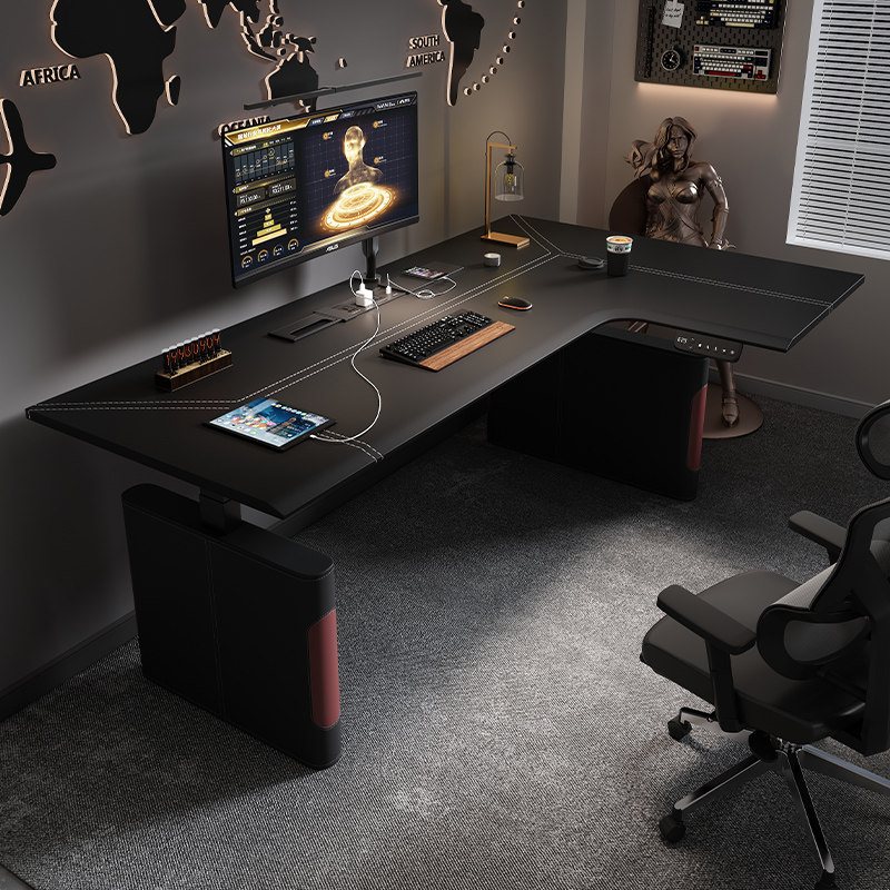 Mesa de canto elétrica com ele - Home Office L Shaped Desk avaliação e preço