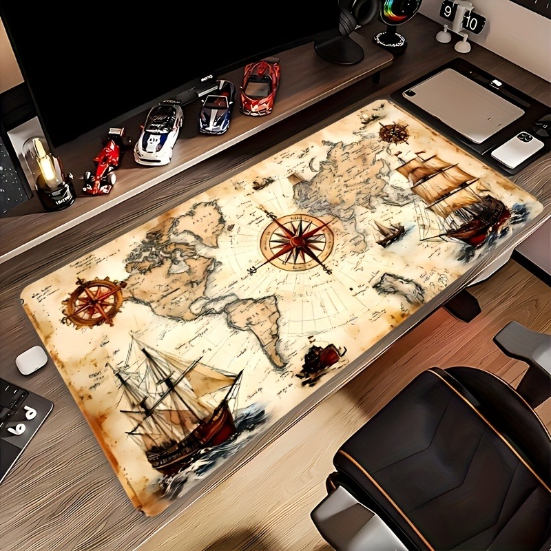 1 peça retro náutico gráfico d - Mousepad Xl Extended avaliação e preço